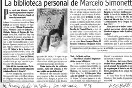 La biblioteca personal de Marcelo Simonetti  [artículo]