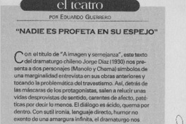 "Nadie es profeta en su espejo"  [artículo] Eduardo Guerrero