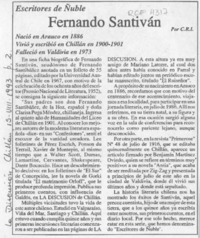Fernando Santiván  [artículo] C. R. I.