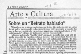 Sobre un "Retrato hablado"  [artículo] Carlos León Pezoa.