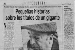 Pequeñas historias sobre los títulos de un gigante  [artículo].