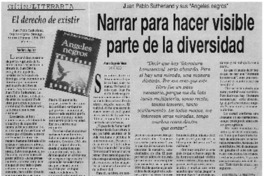 Narrar para hacer visible parte de la diversidad