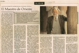 El maestro de oriente El maestro de oriente