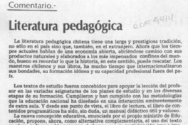 Literatura pedagógica  [artículo] H. R. Cortés.
