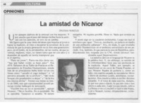 La amistad de Nicanor La amistad de Nicanor