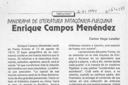 Enrique Campos Menéndez  [artículo] Carlos Vega Letelier.