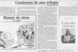 Comienzos de una trilogía  [artículo] Marino Muñoz Lagos.