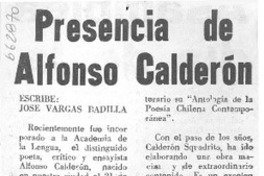 Presencia de Alfonso Calderón Presencia de Alfonso Calderón