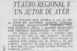 Teatro regional y un autor de ayer Teatro regional y un autor de ayer