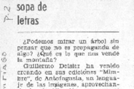 Sopa de letras. Sopa de letras.