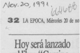 Hoy será lanzado el lirbo "Camino a la cárcel".