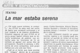 La mar estaba serena La mar estaba serena