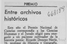 Entre archivos históricos.  [artículo]