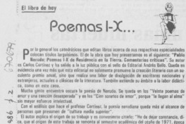 Poemas I-X... Poemas I-X...