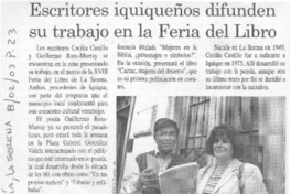 Escritores iquiqueños difunden su trabajo en la Feria del Libro. Escritores iquiqueños difunden su trabajo en la Feria del Libro.