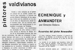Pintores valdivianos Echeñique y Anwandter Pintores valdivianos Echeñique y Anwandter