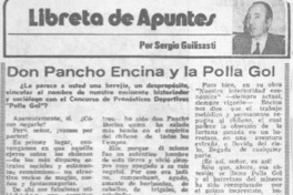 Don Pancho Encina y la Polla Gol Don Pancho Encina y la Polla Gol