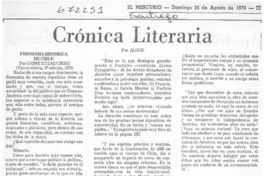 Fisonomía histórica de Chile Fisonomía histórica de Chile