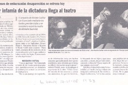 La mayor infamia de la dictadura llega al teatro