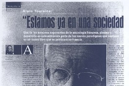 "Estamos ya en una sociedad de mujeres" "Estamos ya en una sociedad de mujeres"