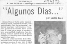 Algunos días --" Algunos días --"
