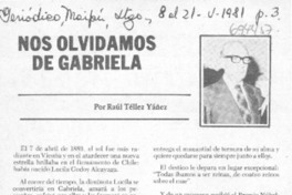 Nos olvidamos de Gabriela Nos olvidamos de Gabriela