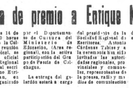 Entrega de premio a Enrique Neiman. Entrega de premio a Enrique Neiman.