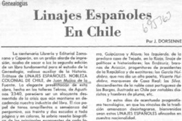 Linajes españoles en Chile Linajes españoles en Chile