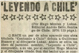Leyendo a Chile" Leyendo a Chile"