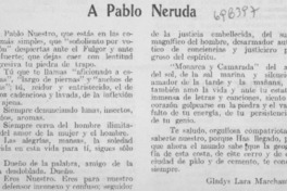 A Pablo Neruda A Pablo Neruda