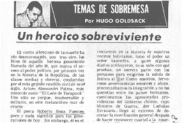 Un heróico sobreviviente Un heróico sobreviviente