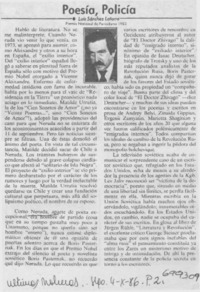 Poesía, policía