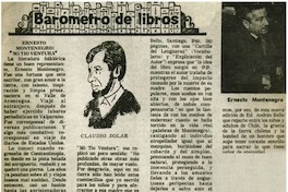 Ernesto Montenegro: "mi tío Ventura" Ernesto Montenegro: "mi tío Ventura"