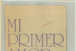 Mi primer amor... Mi primer amor...