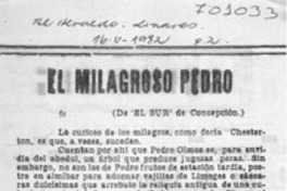 El milagroso Pedro El milagroso Pedro
