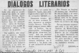 Diálogos literarios. Diálogos literarios.