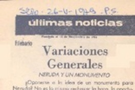 Variaciones generales Variaciones generales