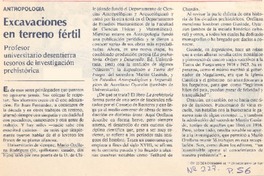 Excavaciones en terreno fértil.
