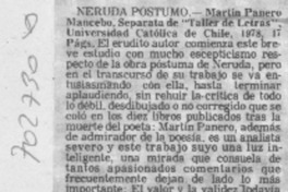 Neruda póstumo.