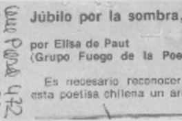 Júbilo por la sombra