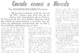 Cuando conocí a Neruda Cuando conocí a Neruda