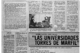 Las universidades deben ser torres de marfil": [entrevista]