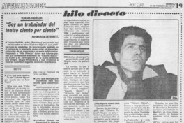 "Soy un trabajador del teatro ciento por ciento" : [entrevista]