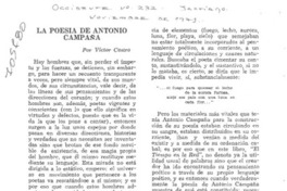 La poesía de Antonio Campaña La poesía de Antonio Campaña