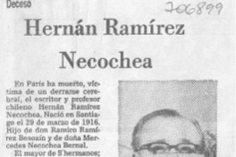 Hernán Ramírez Necochea. Hernán Ramírez Necochea.
