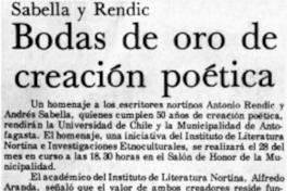 Bodas de oro de creación poética. Bodas de oro de creación poética.