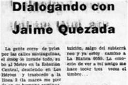 Dialogando con Jaime Quezada
