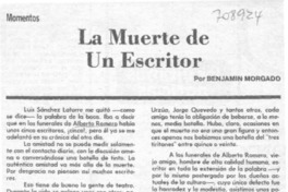 La muerte de un escritor La muerte de un escritor