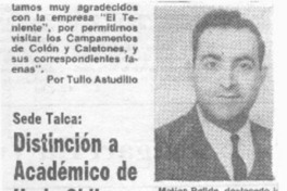 Distinción a académico de U. de Chile