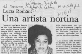 Una artista nortina. Una artista nortina.